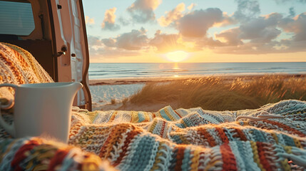 fishing nets on the beach