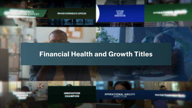 Financial Health and Growth Titles | 10 Motion Titles with Control Panels