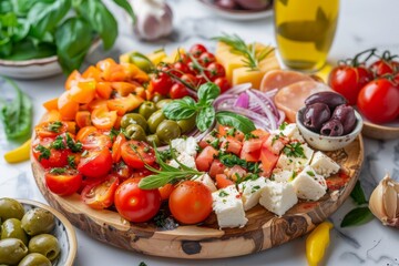 Healthy food for a balanced flexitarian Mediterranean diet