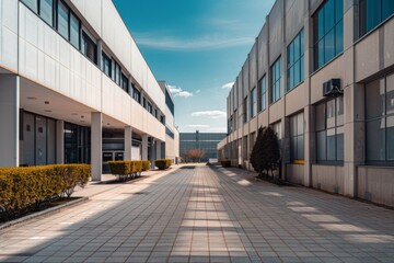 Exterior of a modern factory