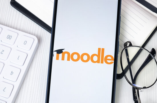 New York, USA - 30 June 2024: moodle Logo or Icon on Phone Screen