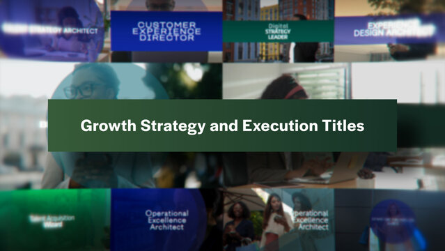 Growth Strategy and Execution Titles | 10 Motion Titles with Control Panels