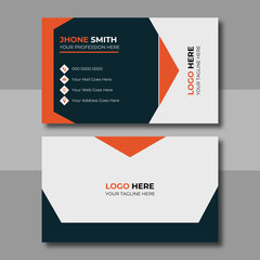 Business card template. Double sided business card design for business and personal use. Vector illustration, print ready 