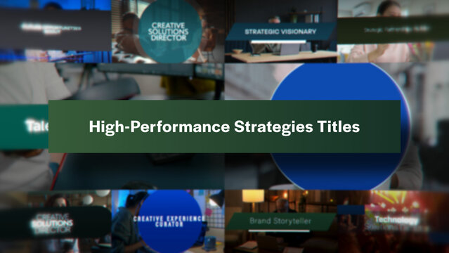 High Performance Strategies Titles | 10 Motion Titles with Control Panels