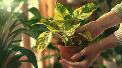 plant in a hand
