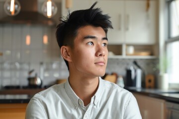 Obraz premium Portrait of a young man in modern home