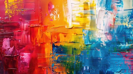 Colorful 2D Acrylic Painting with Abstract Texture Background