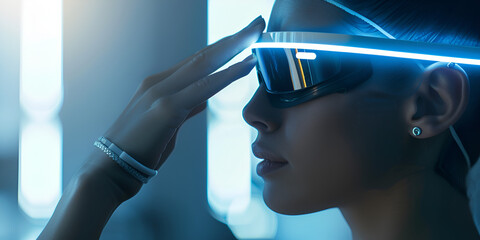  Futuristic VR Glasses with Augmented Reality | Advanced Wearable Tech for Immersive Experience