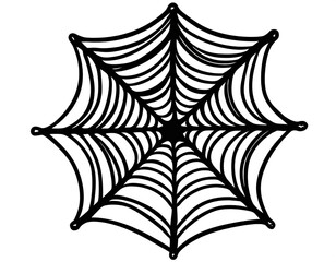 schwarze Silhouette Kontrast Spinnennetz icon isoliert auf weißen Hintergrund, Freisteller 