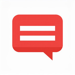 Modern Vector Icon of a Chat Bubble for Social Media: Simple and Flat Design for Digital Communication, Messaging, and Online Interaction
