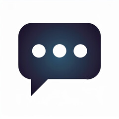 Modern Vector Icon of a Chat Bubble for Social Media: Simple and Flat Design for Digital Communication, Messaging, and Online Interaction