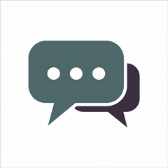 Modern Vector Icon of a Chat Bubble for Social Media: Simple and Flat Design for Digital Communication, Messaging, and Online Interaction