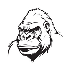  Gorilla Logo Images. Gorilla head mascot isolated on white background