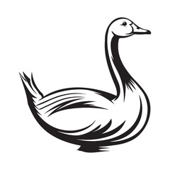 Goose Vector Image. Goose isolated on white background