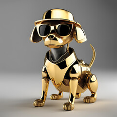 robot with sunglasses