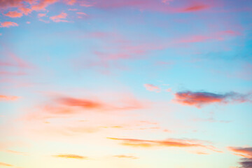 Sunset sky and sunset clouds, dramatic sunset