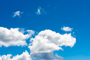 Clouds on blue sky, white cloud and sky background