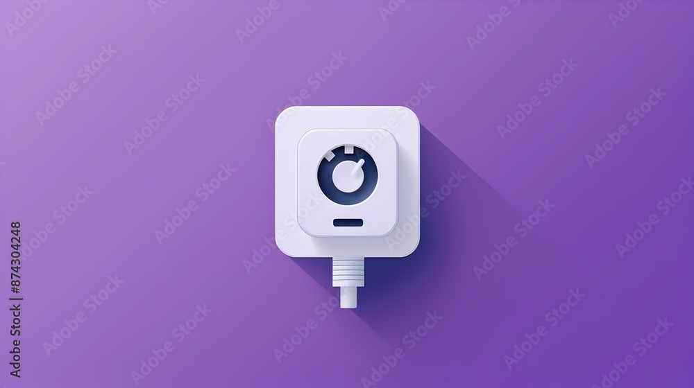 Poster power plug and socket connecting in clean design