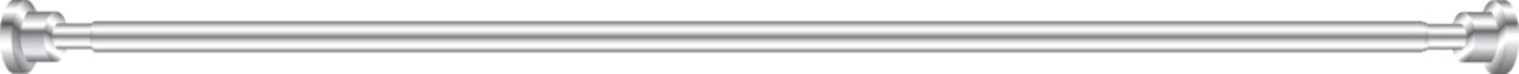 Front view chrome curtain rod isolated on transparent background. Vector illustration. Curtain hanging accessory. Cornice for curtains, interior design, bathroom shower curtain rod.  © Monktwins