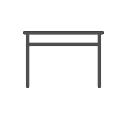 Furniture and household icon outline and linear vector.	

