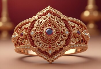 gold and diamond ring with beautiful design for weddings engagment for females mockup