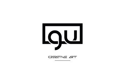 GU, UG, G, U abstract letters logo monogram