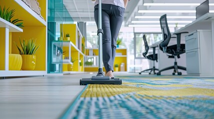 Obraz premium A Gleaming Path Through The Office