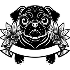 create a black and white illustration of a french