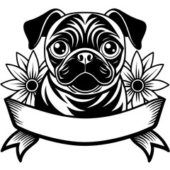 create a black and white illustration of a french