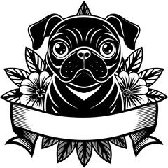 create a black and white illustration of a french