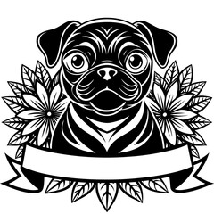 create a black and white illustration of a french