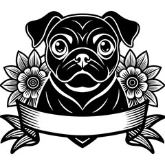 create a black and white illustration of a french