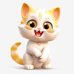 Fototapeta premium white cat 