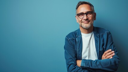 The man in blue jeans