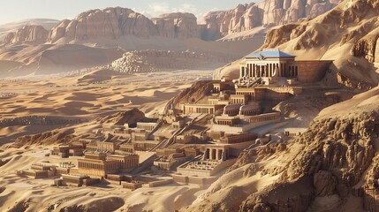 panorama of the mountains in winter