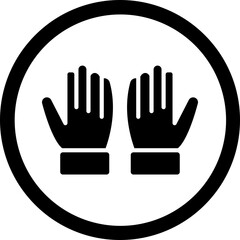 Obraz premium Gloves Glyph Black Icon