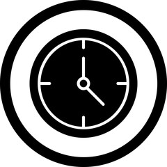Time Glyph Black Icon