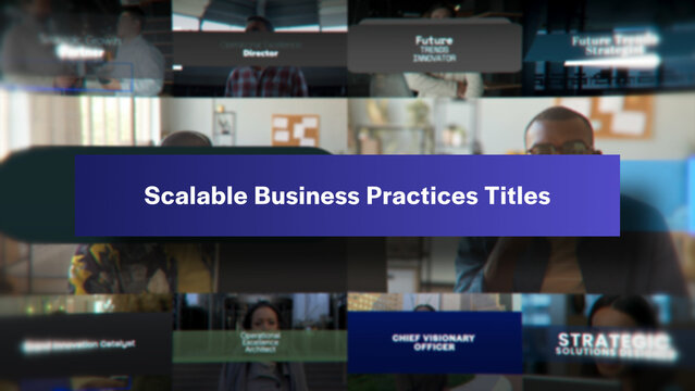 Scalable Business Practices Titles | 10 Motion Titles with Control Panels