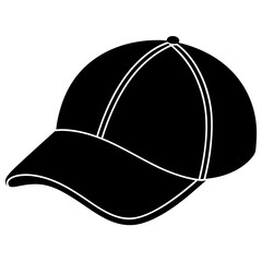 cap vector illustration, cap isolated on white, cap silhouette, hat vector art, cowboy hat