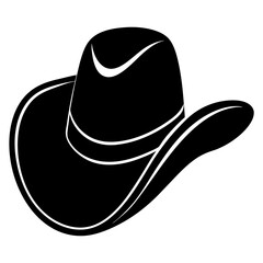 cap vector illustration, cap isolated on white, cap silhouette, hat vector art, cowboy hat