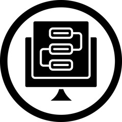 Fototapeta premium Dependencies Glyph Black Icon