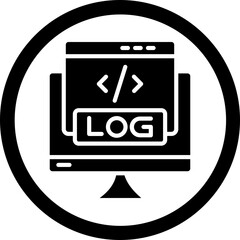Fototapeta premium Logs Glyph Black Icon