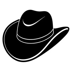 cap vector illustration, cap isolated on white, cap silhouette, hat vector art, cowboy hat