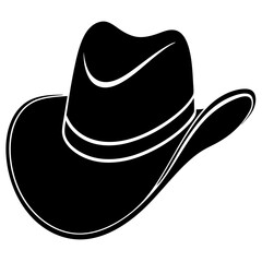 cap vector illustration, cap isolated on white, cap silhouette, hat vector art, cowboy hat