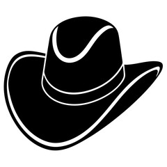 cap vector illustration, cap isolated on white, cap silhouette, hat vector art, cowboy hat