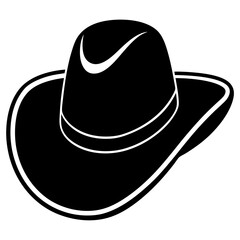 cap vector illustration, cap isolated on white, cap silhouette, hat vector art, cowboy hat