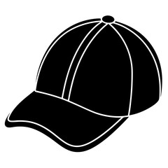 cap vector illustration, cap isolated on white, cap silhouette, hat vector art, cowboy hat