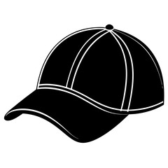 cap vector illustration, cap isolated on white, cap silhouette, hat vector art, cowboy hat