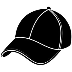 cap vector illustration, cap isolated on white, cap silhouette, hat vector art, cowboy hat