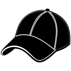 cap vector illustration, cap isolated on white, cap silhouette, hat vector art, cowboy hat